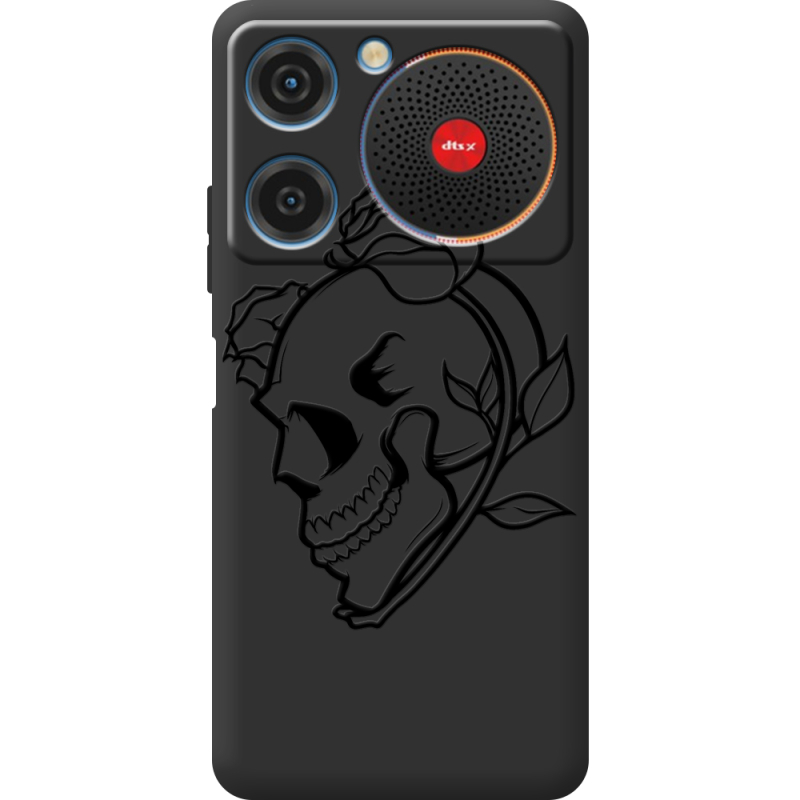 Чорний чохол BoxFace ZTE Nubia Music Skull and Roses