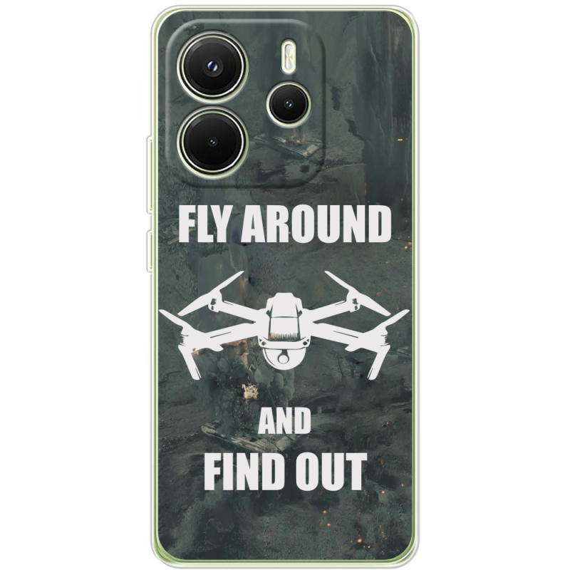Чохол BoxFace Xiaomi Redmi Note 14 4G Дрон Fly Around