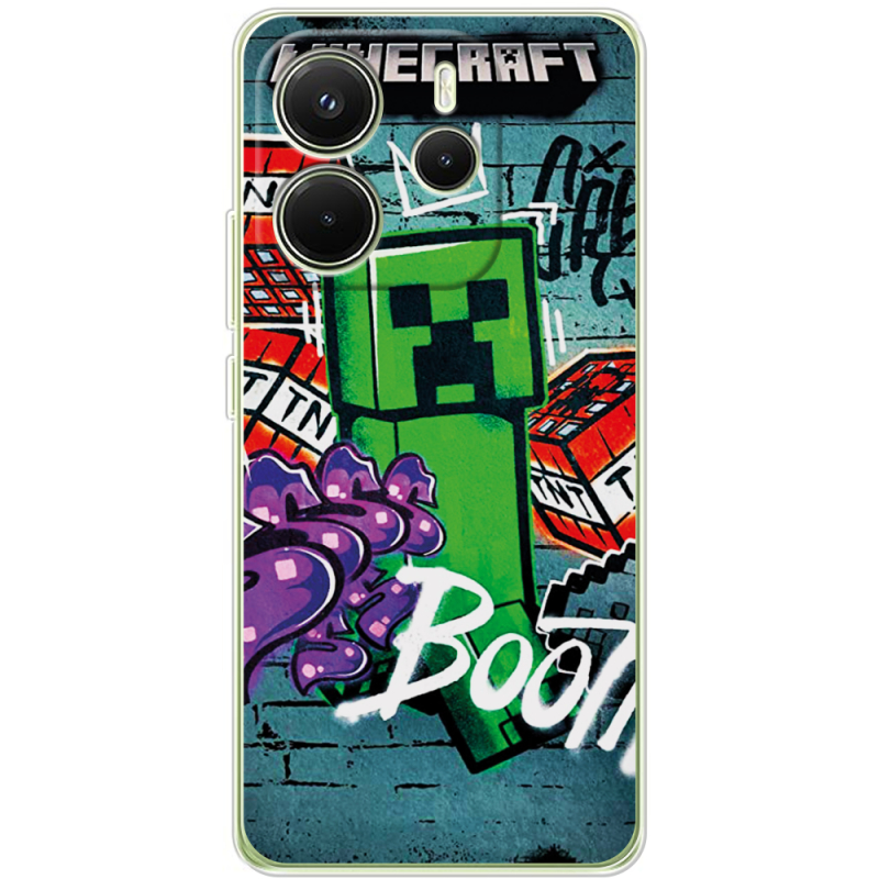 Чохол BoxFace Xiaomi Redmi Note 14 4G Minecraft Graffiti