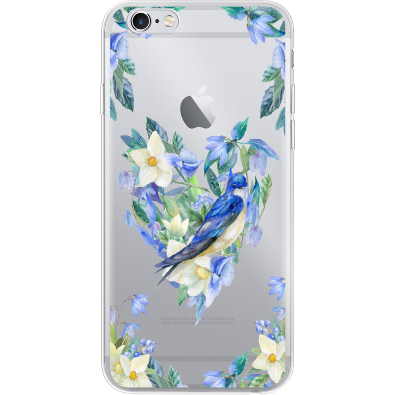 Прозрачный чехол Uprint Apple iPhone 6 / 6S Spring Bird