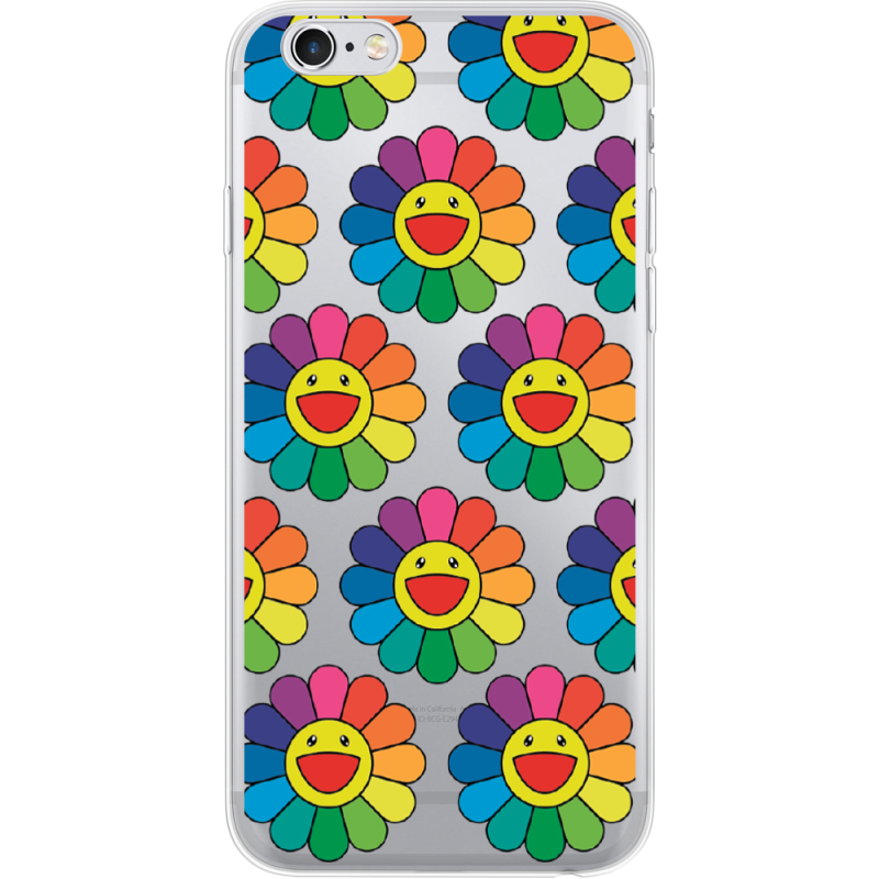 Прозрачный чехол Uprint Apple iPhone 6 / 6S Hippie Flowers