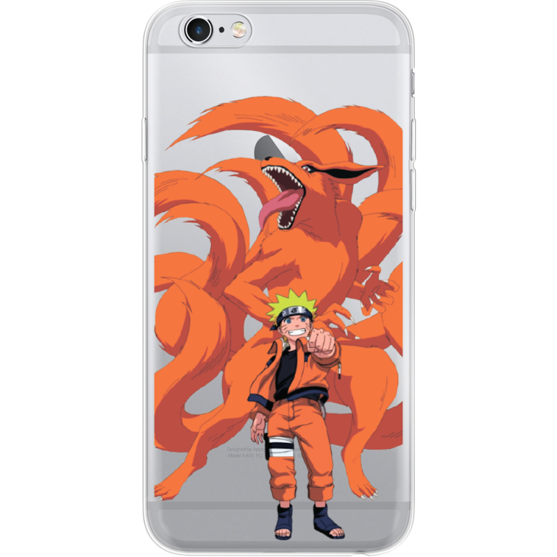 Прозрачный чехол Uprint Apple iPhone 6 / 6S Naruto and Kurama