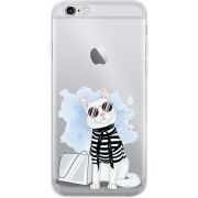 Прозрачный чехол Uprint Apple iPhone 6 / 6S Cat Style