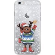 Прозрачный чехол Uprint Apple iPhone 6 / 6S Christmas Deer with Snow