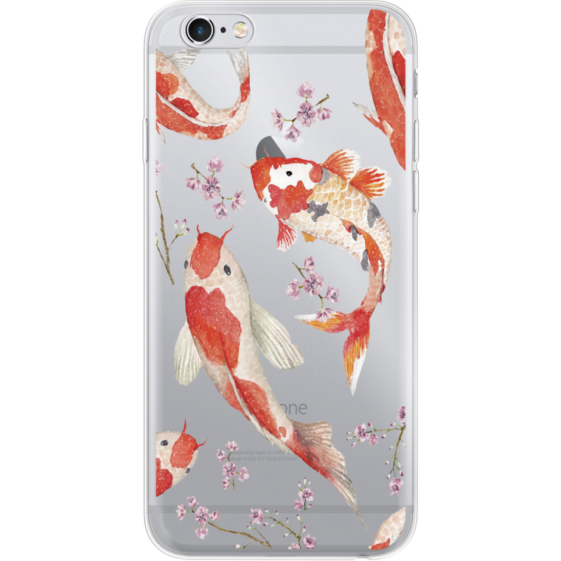 Прозрачный чехол Uprint Apple iPhone 6 / 6S Japanese Koi Fish