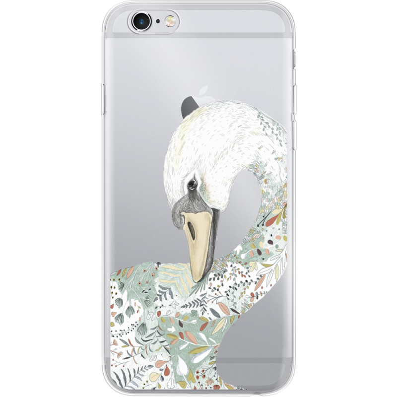 Прозрачный чехол Uprint Apple iPhone 6 / 6S Swan