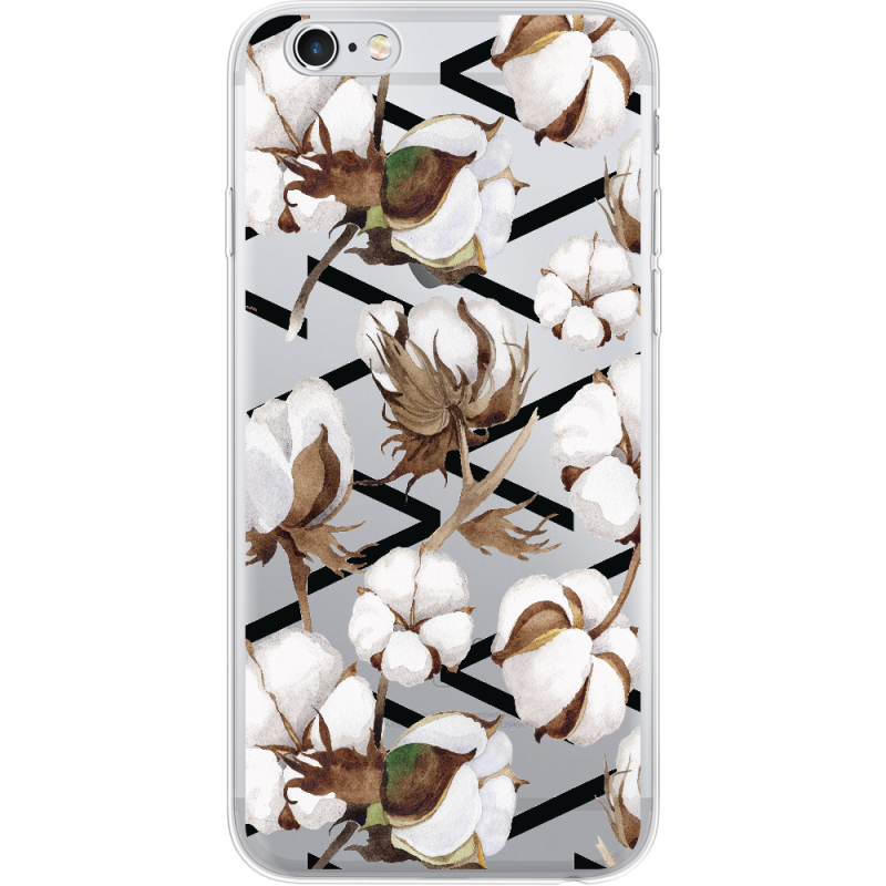 Прозрачный чехол Uprint Apple iPhone 6 / 6S Cotton flowers