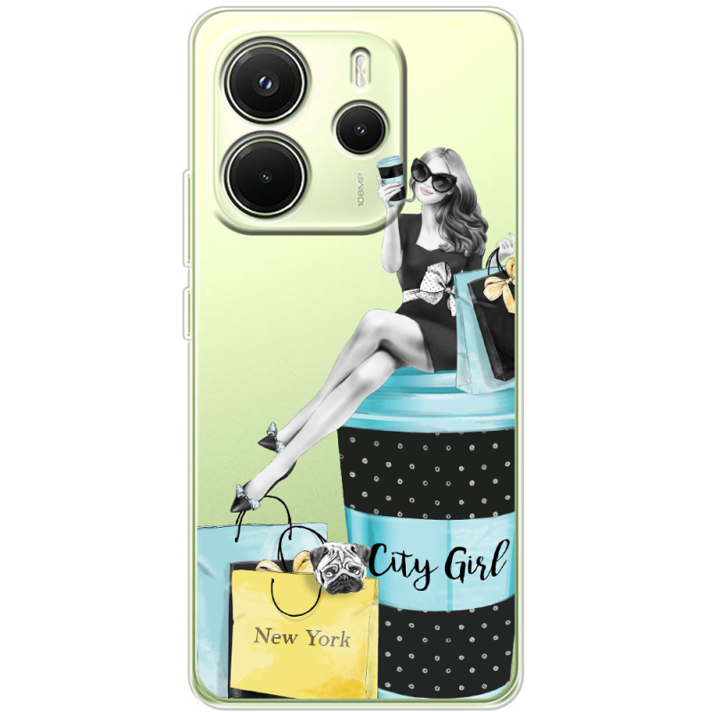 Прозорий чохол BoxFace Xiaomi Redmi Note 14 4G EU version City Girl