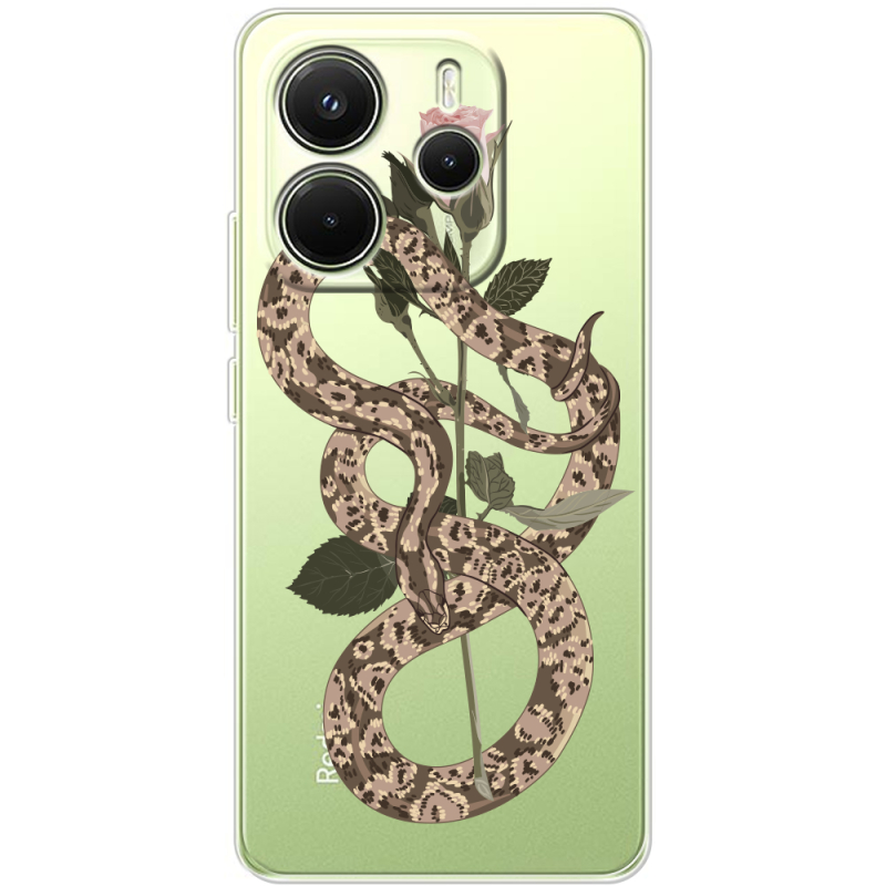 Прозорий чохол BoxFace Xiaomi Redmi Note 14 4G EU version Glamor Snake