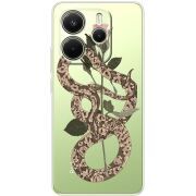 Прозорий чохол BoxFace Xiaomi Redmi Note 14 4G EU version Glamor Snake