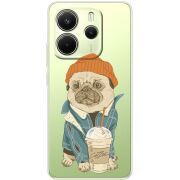 Прозорий чохол BoxFace Xiaomi Redmi Note 14 4G EU version Dog Coffeeman