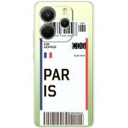 Прозорий чохол BoxFace Xiaomi Redmi Note 14 4G EU version Ticket Paris