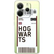 Прозорий чохол BoxFace Xiaomi Redmi Note 14 4G EU version Ticket Hogwarts
