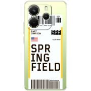 Прозорий чохол BoxFace Xiaomi Redmi Note 14 4G EU version Ticket Springfield