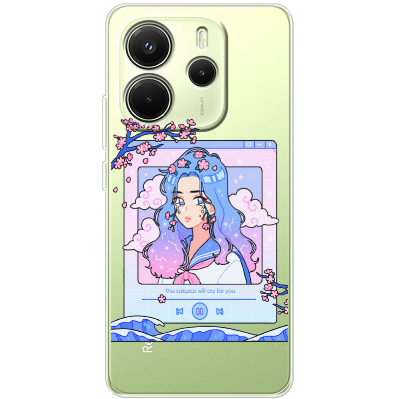 Прозорий чохол BoxFace Xiaomi Redmi Note 14 4G EU version The Sakuras Will Cry For You