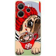 Прозорий чохол BoxFace Xiaomi Redmi Note 14 4G EU version Winter Puggy