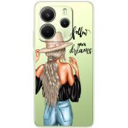 Прозорий чохол BoxFace Xiaomi Redmi Note 14 4G EU version Follow Your Dreams