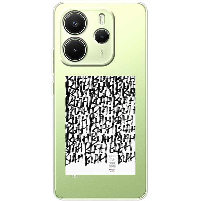 Прозорий чохол BoxFace Xiaomi Redmi Note 14 4G EU version Blah Blah