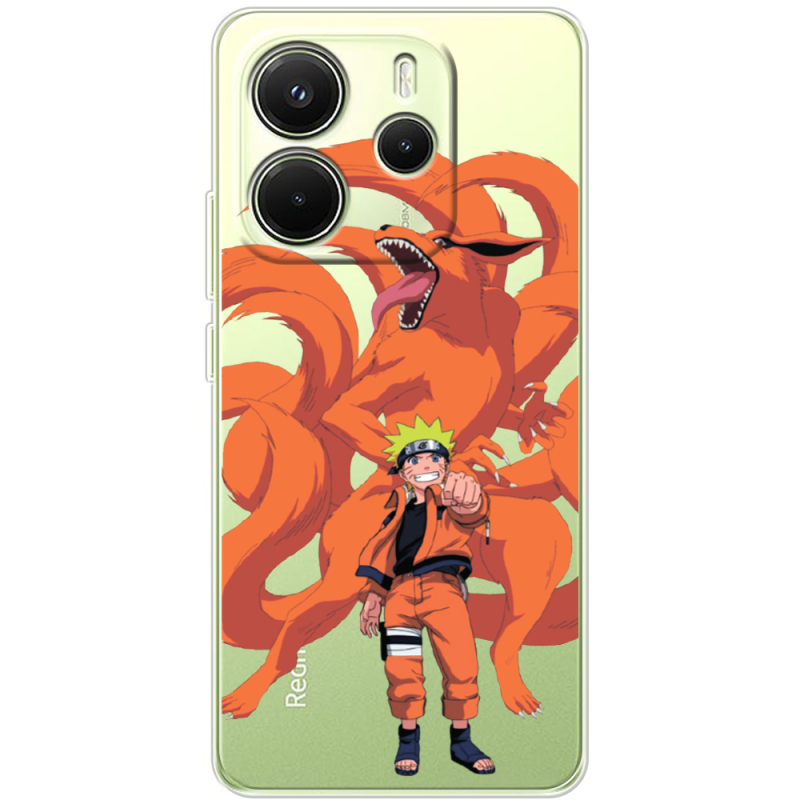 Прозорий чохол BoxFace Xiaomi Redmi Note 14 4G EU version Naruto and Kurama
