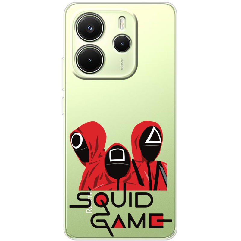 Прозорий чохол BoxFace Xiaomi Redmi Note 14 4G EU version siquid game люди в красном