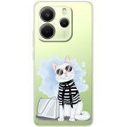 Прозорий чохол BoxFace Xiaomi Redmi Note 14 4G EU version Cat Style