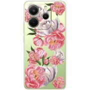 Прозорий чохол BoxFace Xiaomi Redmi Note 14 4G Peony Watercolor Style