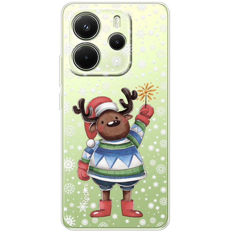 Прозорий чохол BoxFace Xiaomi Redmi Note 14 4G EU version Christmas Deer with Snow