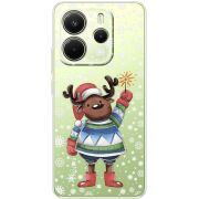 Прозорий чохол BoxFace Xiaomi Redmi Note 14 4G Christmas Deer with Snow