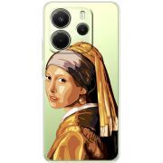 Прозорий чохол BoxFace Xiaomi Redmi Note 14 4G Девушка с жемчужной серёжкой
