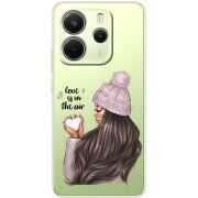 Прозорий чохол BoxFace Xiaomi Redmi Note 14 4G love is in the air