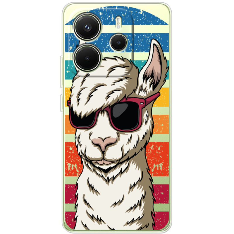 Прозорий чохол BoxFace Xiaomi Redmi Note 14 4G EU version Стильна Лама