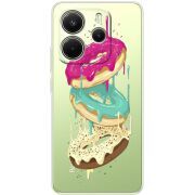 Прозорий чохол BoxFace Xiaomi Redmi Note 14 4G EU version Donuts