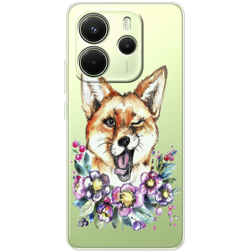 Прозорий чохол BoxFace Xiaomi Redmi Note 14 4G EU version Winking Fox