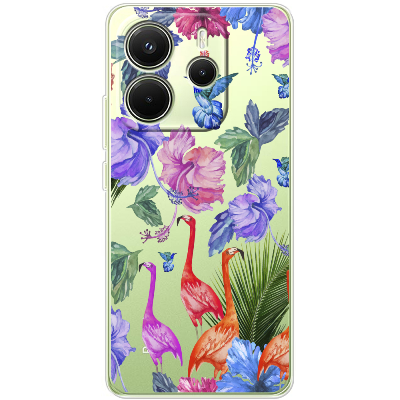 Прозорий чохол BoxFace Xiaomi Redmi Note 14 4G EU version Flamingo