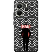 Чорний чохол BoxFace Xiaomi Redmi Note 14 4G Man Pattern