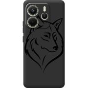 Чорний чохол BoxFace Xiaomi Redmi Note 14 4G Wolf