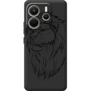 Чорний чохол BoxFace Xiaomi Redmi Note 14 4G Lion