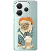 Прозорий чохол BoxFace Xiaomi Redmi Note 14 5G Dog Coffeeman