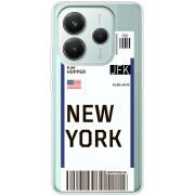 Прозорий чохол BoxFace Xiaomi Redmi Note 14 5G Ticket New York