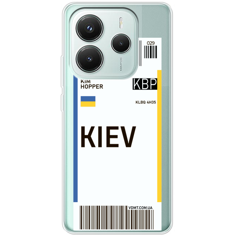 Прозорий чохол BoxFace Xiaomi Redmi Note 14 5G Ticket Kiev