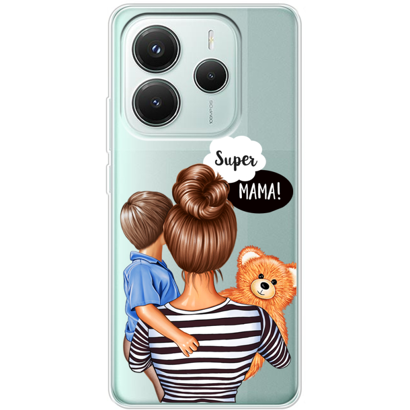 Прозорий чохол BoxFace Xiaomi Redmi Note 14 5G Super Mama and Son