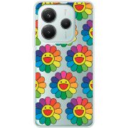 Прозорий чохол BoxFace Xiaomi Redmi Note 14 5G Hippie Flowers