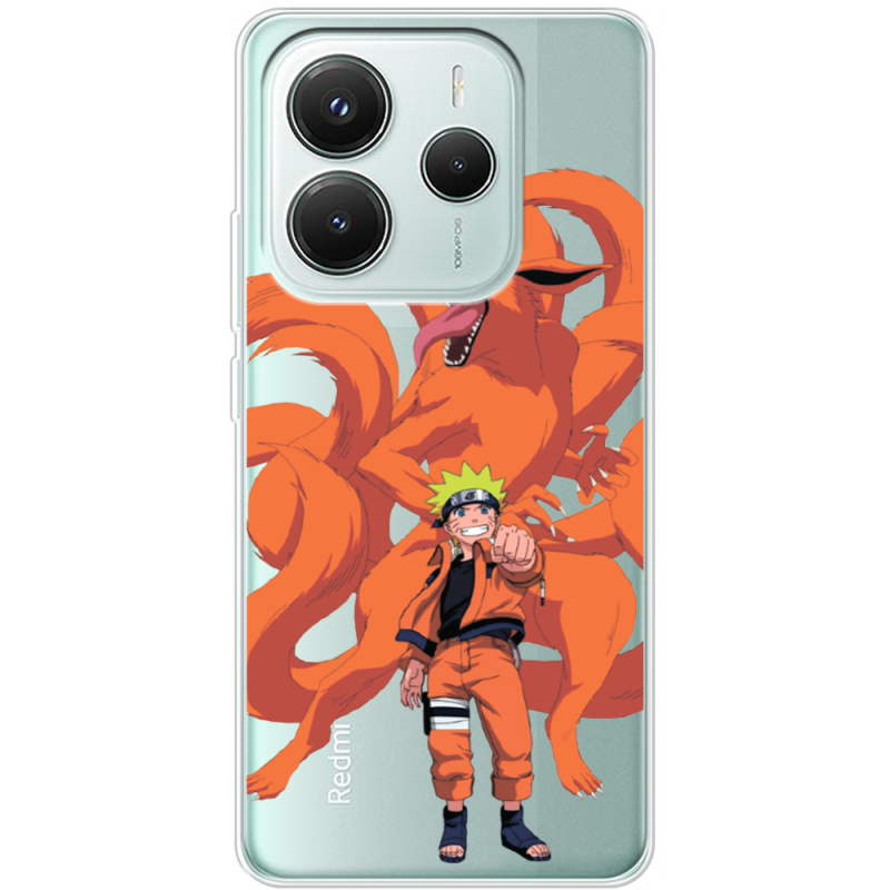 Прозорий чохол BoxFace Xiaomi Redmi Note 14 5G Naruto and Kurama