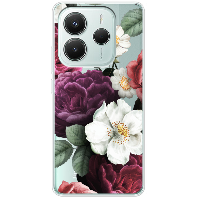 Прозорий чохол BoxFace Xiaomi Redmi Note 14 5G Floral Dark Dreams