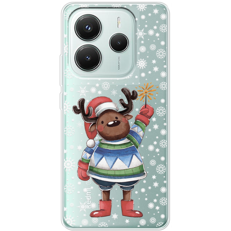 Прозорий чохол BoxFace Xiaomi Redmi Note 14 5G Christmas Deer with Snow