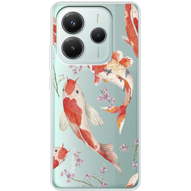 Прозорий чохол BoxFace Xiaomi Redmi Note 14 5G Japanese Koi Fish