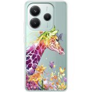 Прозорий чохол BoxFace Xiaomi Redmi Note 14 5G Colorful Giraffe