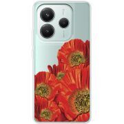 Прозорий чохол BoxFace Xiaomi Redmi Note 14 5G Red Poppies