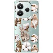 Прозорий чохол BoxFace Xiaomi Redmi Note 14 5G Cotton and Rabbits