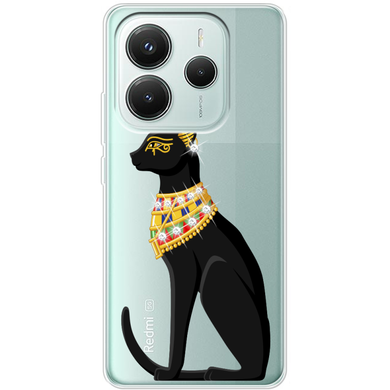 Чохол зі стразами Xiaomi Redmi Note 14 5G Egipet Cat